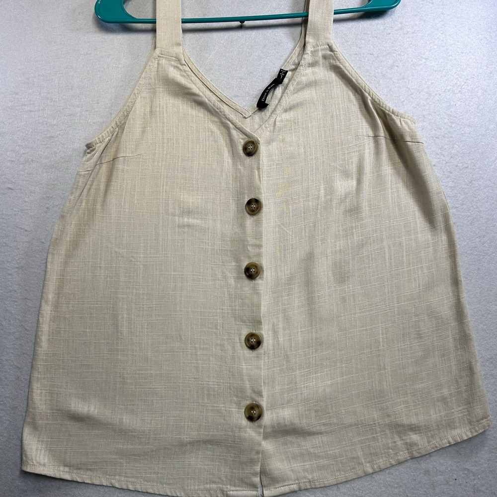 Doe & Rae Linen Blend Sleeveless Top Size L